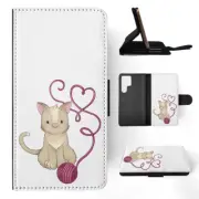 FLIP CASE FOR SAMSUNG GALAXY|KITTEN CAT WITH YARN BALL