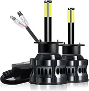 KANGYEBAIHUODIAN H1 Led Car Lights 12V Canbus Headlights 110W 2Pcs Bulbs Kit 26000LM Lamp 5Times Brighter Low High Beams Easy Install Longer Life (Emitting Color : White, Lumens : 26000Lm)
