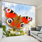 3D Butterfly 53 Blockout Photo Curtain Printing Curtains Drapes Fabric Window AU