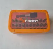 New. Frost 31 Piece Screwdriver Bit Set, Compact Case Belt Clip