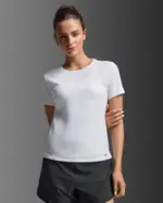 Aero Tee, 2XU, XL, White/Silver Reflective, Female