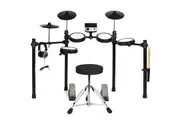 Powerstrike Avatar Fusion V3 8-Piece Electronic Digital Mesh Drum Kit with Drum Stool, Drumsticks, Headphones