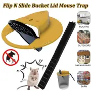 1/2pcs Mouse Trap Flip N Slide Bucket Lid Automatic Reusable Rat Catcher Killer
