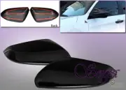 FOR 2016-2021 HONDA CIVIC GLOSS BLACK MIRROR TOP HALF OVERLAY COVER COVERS PAIR! (for: Honda Civic)