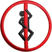 No Climbing Patch Embroidered Iron on Sew on Patch Badge for Clothes etc. 7cm