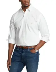 [Polo Ralph Lauren] Big & Tall The Iconic Oxford Shirt in White