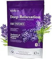Nuubu | Deep Cleansing Foot Pads for Better Sleep & Foot Care | Premium Japanese Detox Feet Patches with Lavender Powder | Natural Effective Foot Patch to Remove Toxins (10 Patches)