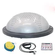 US (58cm Grey)Balance Trainer Ball Yoga Exercise Half Ball For Home Gym Core