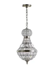 JONATHAN Y Regina 12in CrystalMetal Empire LED Chandelier