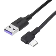 US307 90 Degree Type C 5A Fast Charge Data Cable For Tablet Smartphone 1.5M