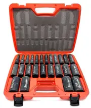 25pc 1/2" DR. Deep Impact Socket Set Drive Impact Wrench Sockets 8-32mm