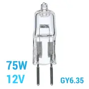 Satco S3156 75W T4 CL Clear Bulb 12V 2-Pin Bi-Pin GY6.35 2900K Warm White