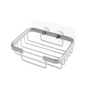 2Pcs Aluminum Wall Mounted Soap Dish Creative Soap Holder Saver Bathroom Soaps Tray Storage Rack Shelf Drainer Basket Shower Caddy