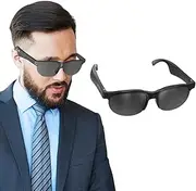 AI Intelligent Translation Glasses Bluetooth-Compatible 5.4 Wireless Sunglasses Built-in Microphone Speakers Sports Driving Sunglasses Support 144 Languages Wireless Headphones for Men and W