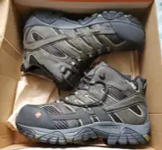 Merrell Moab 2 Vent Mid Men's Hiking Boots Pewter 11 Composite Toe Anti Oil Slip