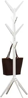 Coat Rack Hall Tree Coat Hat Rack Free Standing Modern Entryway Wooden Clothing Rack Hat Corner Hall Umbrella Stand Tree for Bedroom Living Room Offic