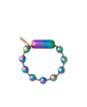 iridescent-effect ball chain bracelet 2 Multicolor