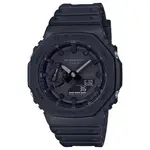 CASIO G-SHOCK 農家橡樹 全黑經典款 八角造型 雙顯手錶 -GA-2100-1A1