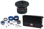 Memphis Audio MOJO MJP822 8" 1500w Competition Subwoofer+MTX Amplifier+Amp Kit