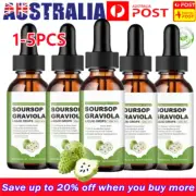 1-5x Soursop Graviola Extract Liquid Drop Immune Digestive Support Antioxidant
