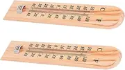 VICASKY 2pcs Thermometer Outdoor Thermostat Outdoor Temperature Gauge Outside Temperature Gauge Khaki Red Kerosene