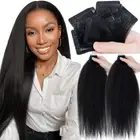 Kinky Straight Tape In 100% Remy Human Hair Extensions Skin Weft Double Drawn US