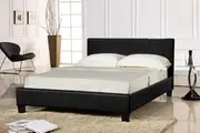Istyle Prada King Single Bed Frame Pu Leather Black