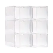 Shoe Box with Clear Door Storage and Display Shoe Containers Clear, 6 Packs