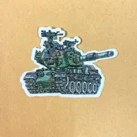 在飛比找蝦皮購物優惠-Q版國軍CM11勇虎主戰車-PVC防水貼紙