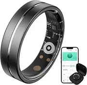 Smart Ring Ultra Narrow Sleep Heart Rate Monitor Ring Blood Pressure Health Fitness Tracker Step Counter Calories Waterproof Remote Camera Smart Rings for Men Women Anillo Inteligente