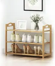 [OZSTOCK] Bamboo Shoe Rack Storage Organizer Wooden Shelf Stand Shelves 3/4/5 Tiers Layers (3 Tiers)