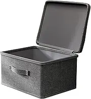 Lockable Storage Container - Foldable Storage Box, Storage Box with Lock | Fabric Storage Baskets Container Container, Cube Storage Box, Snacks Food Chest - Protective Stack for Pullov