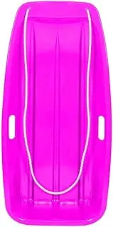 chiwanji Solid Snow Sled, Snow Sled Adults Flyer Flying Toboggan Sledge Pull Rope and S, Purple