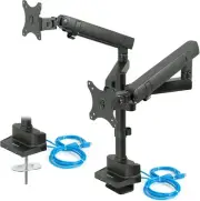 Premium Aluminum Full Motion Dual Monitor Desk Mount Stand with Lift Engine A...