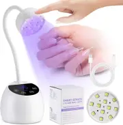 Gooseneck U V Lamp for Gels Nails: Smart Sensor U V Nail Lamp 10S Quick Drying U