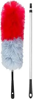 Kleva Miracle Magnetic Duster. Extendable Microfiber Duster with Bendable Head – 90° Flexible Dusting Brush w. Static Charge | Long Telescopic Handle for Ceiling Fans, Blinds, Cobwebs (1)