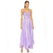 Alice + Olivia Arista Halter Asymmetric dress solstice NWT Retail $660 - 2
