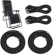 Chair Repair Cord Kit | Elastic Black Cords for Chairs Fix - Chair Cords with Strong Elasticity for Sun Loungers, Leisure Chairs, Recliners, Lounge Chair, Bungee Chair Pochy