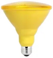 NEW CASE OF (4) FEIT PAR38/Y/10KLED/BX YELLOW OUTDOOR LED FLOOD LIGHT BULBS