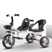 Baby Tandem Tricycle Double Seats Kids Bicycle Child Stroller Trike Baby Prams