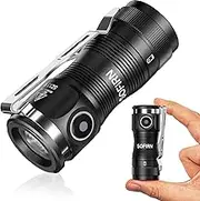sofirn SC13A Torch Rechargeable, 1300 Lumens Small Flashlights with Andril 2 UI, Pocket Mini Flash Light for Everyday Carry Camping Hiking
