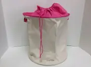 Pottery Barn Kids Contract Drawstring Hamper Pink canvas large basket bin toy
