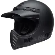 Moto-3 Classic Solid Blackout Full Face Helmet