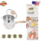 Induction-Ready 2 Quart Saucepan with Steamer - Eco-Friendly Nonstick
