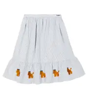 [Tinycottons] Tinycottons Tiny Poodle checked cotton skirt Y 2 blue