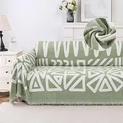 Smarcute Chenille Sofa Cover for Cushion Couch L Shape Couch Cover for Sectional Couches Soft Sofa Towel Cover for Living Room Furniture Throw Covers for Pets Dog Kids(Large,180x300cm, Green)