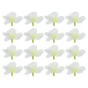 16Pcs Artificial Orchid Petals Faux Orchid Flower Head Fake Flowers, Cream White