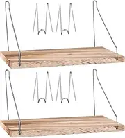 Leinuosen 2 Set Fabric Wall Cubicle Hooks Office Cubicle Hanger with Hooks 11.8 Inch Wooden Office Cubicle Hooks Storage Organizer for Work Picture Home School Office DIY Accessories Decor