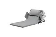 Equipmed Electric Adjustable Bed Backrest, German-Engineered Power Lifting Back Support with Remote Control, Full Length, Grey