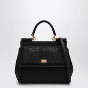 [Dolce & Gabbana] Black embroidered handbag Sicily medium One size Black